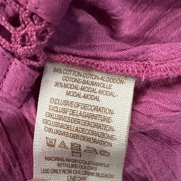 Free‎ People Button Up Pink Top- Cute Sleeves- XS - Picture 14 of 14